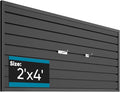 PVC Slat Wall Paneling 2x4 ft, Garage Organizer Storage System, Black Slatwall Panels for Garage Organization Product, Heavy Duty Wall Mounted Tool Storage for Home