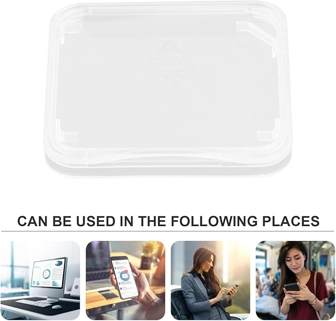 Veemoon Transparent Memory Card Storage Boxes Card Holder Cases Compact Lightweight PP Material Protective Carrying Storage for Organized Collection