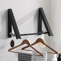 Retractable Clothes Drying Rack with 31 in Rod,Space Saver Wall-Mounted Retractable & Foldable Clothes Hanger for Laundry Room,Bedroom,Closet Storage Organization (2pcs, Black)