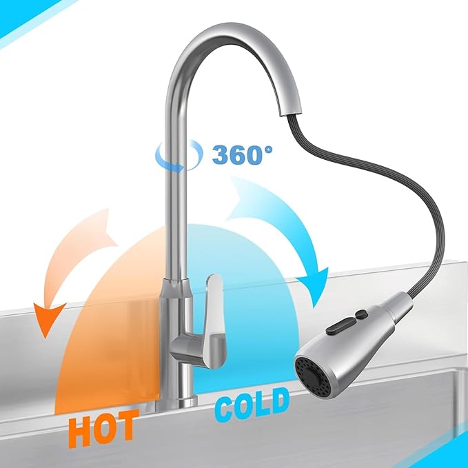 Stainless Steel Utility Sink Commercial Stainless Steel Double Bowl Utility Sink with Faucet, Drainboard & Lower Shelf - Heavy Duty Kitchen Prep & Cleaning Station for Restaurant, Garage, Laundry Room