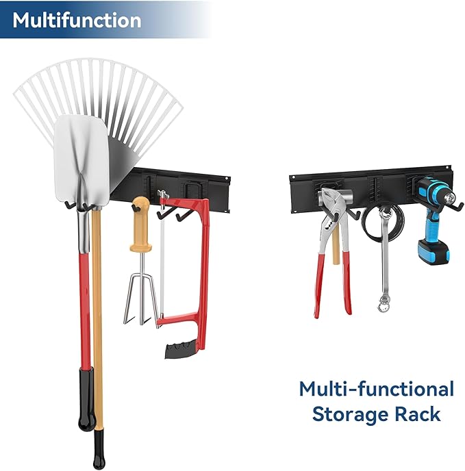 WALMANN Garage Storage Organization System Ski Wall Rack 2 Pairs of Skis Mount Hanger Home Shed and Garage Snowboard Wall Rack Holds Up to 100 lbs