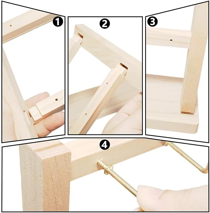 2 Layers of Wooden Display Eacks With Hooks for Necklaces. Rings, Earrings, Bracelets, And Other Jewelry Storage Display Rack