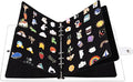 5 Pages A5 Enamel Pin Display Book, Pins Collection Storage Organizer Book,Clear PVC Cover, Portable Travel Pin Display Book for Brooch Collectors (Not Include Accessories).Black