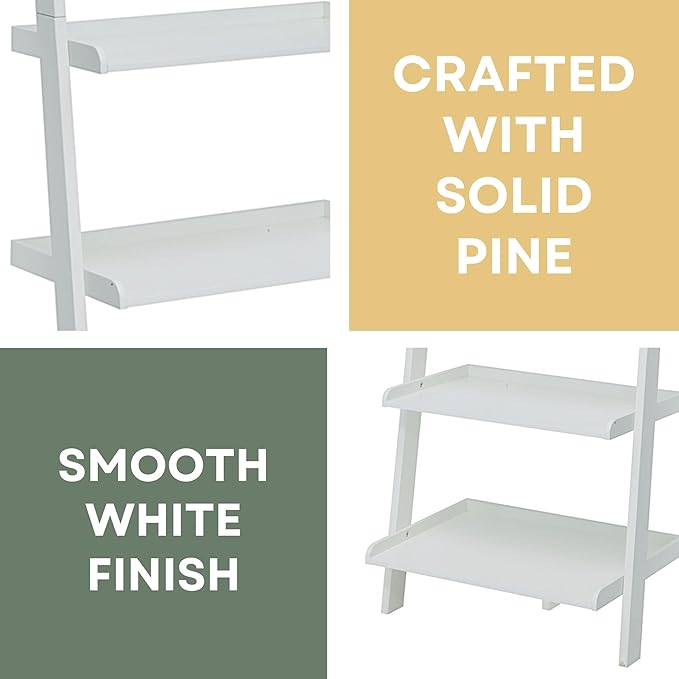 Convenience Concepts French Country Bookshelf Ladder, White