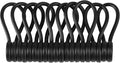 EUREKA ERGONOMIC Magnetic Cable Ties Reusable, 10 Pack Rubber Twist Ties with Strong Magnet for Bundling and Organizing Wire/Cord, Cable Management Clips under Desk Used in Many Ways, Black