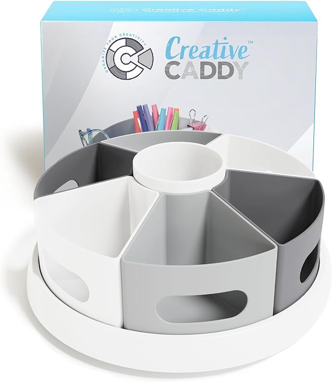 Rotating Art Supply Organizer for Kids, Marker Organizer for Teacher Desk Storage, Pencil Art Caddy for Homeschool Supplies and Classroom Organization