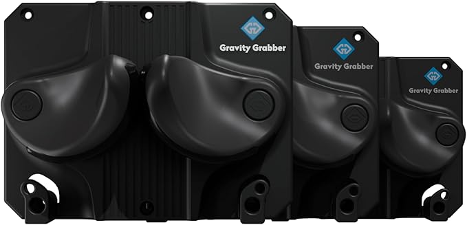 Gravity Grabber Ultimate Ski & Snowboard Wall Storage Rack - Fits any Ski or Snowboard - Save Your Rocker, Tips and Tails - Damage-free - 3x - Black