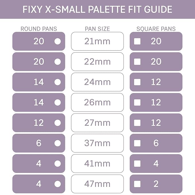 FIXY Empty Magnetic Makeup Palette Set of 3 (4.8"x4.0") and 20 Magnetic Metal Round Pans of 27mm | Travel Friendly Empty Palette | Depotting, Organizing Eyeshadow, Blush, Foundation and Face Powder