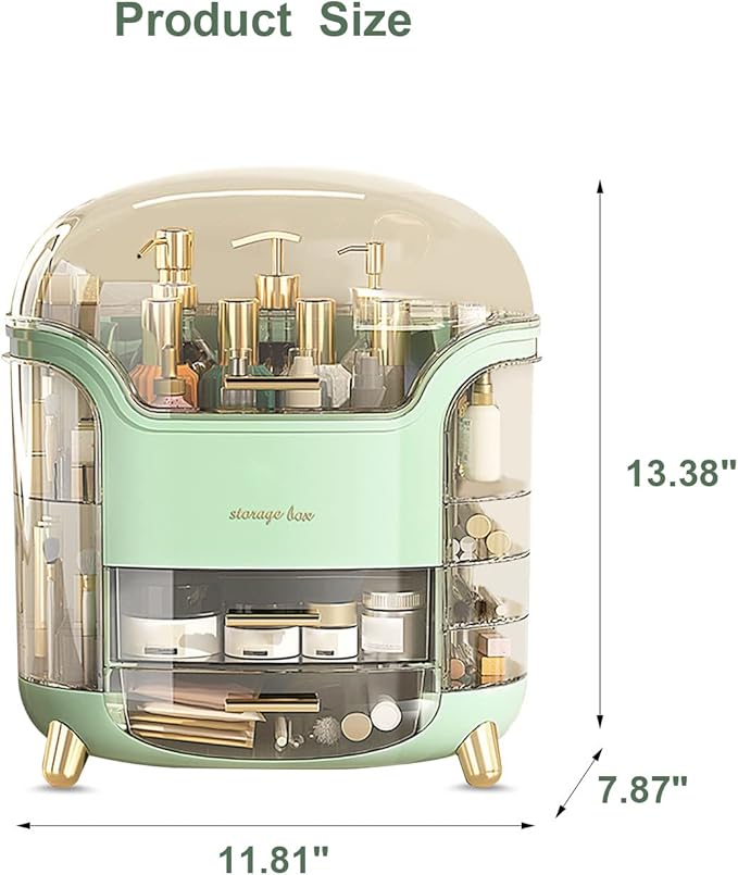 Upgrade Large Makeup Organizer Countertop Vanity Organizer Cosmetic Organizer Makeup Storage Box Bathroom Counter Organizer Perfume Skincare Organizers Gift Women Clear Design Easy Visibility