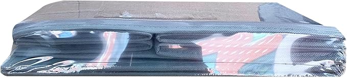 Yawinhe Under Bed Storage Containers with Handles, Sturdy Zipper und Label Holders, Foldable Blanket Storage Bags, for Comforter, Clothing, 23.6''Lx11.8''Wx6''H, 1-Pack, Grey SNH002GS-1