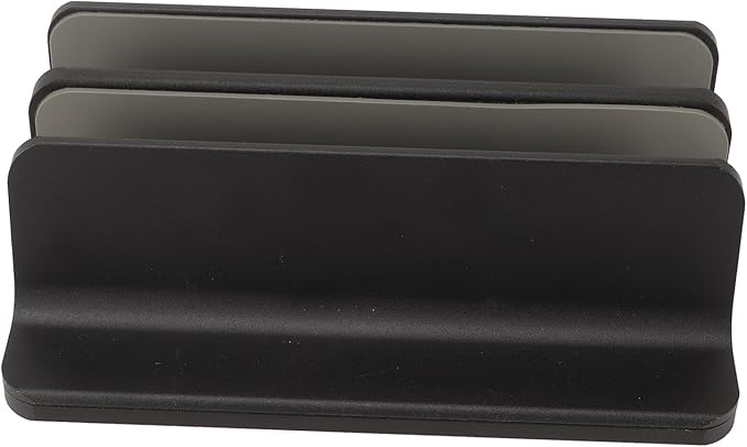 Pssopp Laptop Stand, Aluminum Alloy Vertical Holder with Silicone Protective Pad for Computers and Tablets, Ideal for Home Office and Students