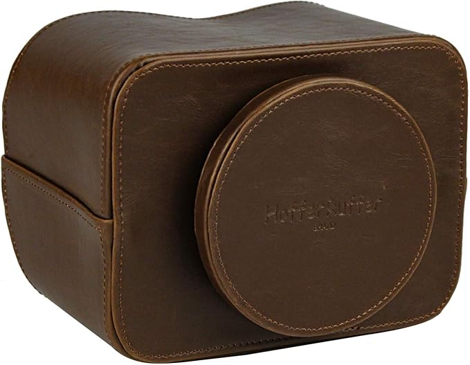 HofferRuffer Spinning Remote Control Holder, Remote Caddy, Spinning Remote Control Organizer, PU Leather (Classic Brown)