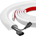 Silicone Wall Wire Hider, Side Open Wire Covers for Cords on Wall, 20FT Self-Adhesive Flexible Cord Hider for Mounted TV, Home Office, Cavity 0.63" W x 0.31" H