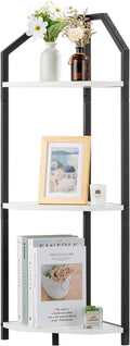 Fun Memories 3 Tier Corner Shelf, 40” Corner Shelf Stand, Corner Bookshelf Plant Stand, Storage Shelf for Bathroom, Living Room, Kitchen,Home Office, White