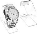 Prasacco Clear Watch Display Stand, 2Pcs Single Watch Holder Organizer Acrylic Watches Holders Display Rack Jewelry Holders Stand for Bracelet Jewelry Storage
