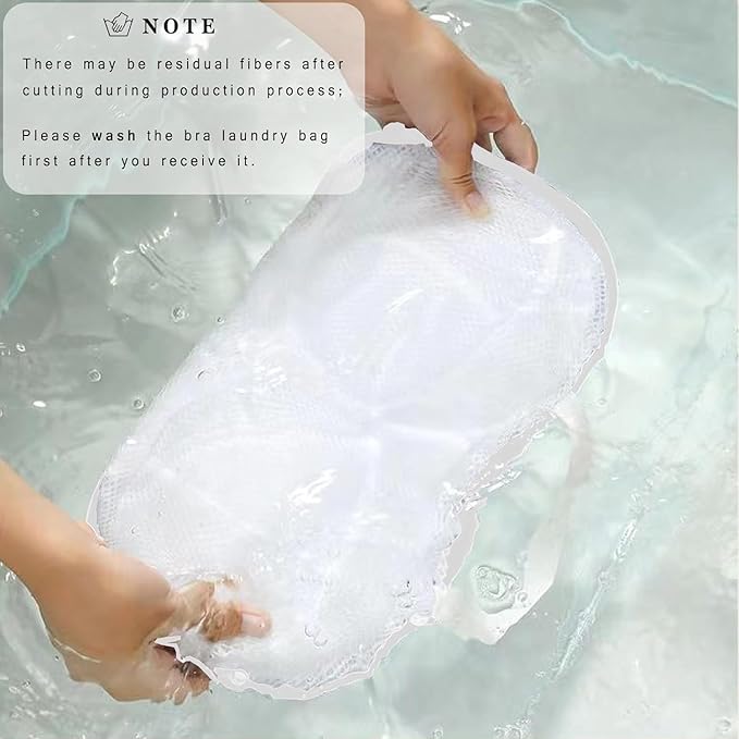 4 Pack Large Bra Laundry Bags for Washing Machine, Lingerie Bag for Washing Delicates Underwear Brassiere, Bra Washer Protector for Laundry (White 4 pack)