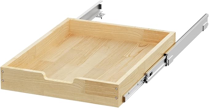 Wood Pull Out Cabinet Organizer 20" W x 21" D, Heavy-Duty Sliding Drawers for Inside Cabinets Storage and Organization for Kitchen, Pantry, Bathroom