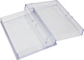 20 Pack Clear Acrylic Card Storage Boxes with Lids – 3 1/2" L x 2 1/2" W x 1/2" H Baseball Card Storage Box, Sports Card Boxes and Magic Card Storage Box – Made in USA