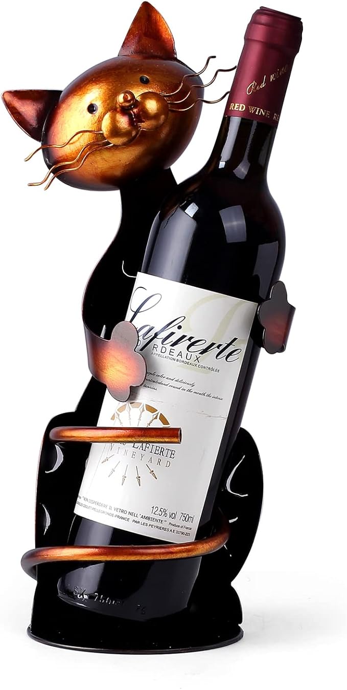 Cat Decor Wine Holder Wine Rack Wine Bottle Holder Wine Cat,Gift for Halloween and Christmas,Cat Gifts for Cat Lovers………
