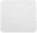 Silicone Dish Drying Mat for Multiple Usage,Easy clean,Eco-friendly,Heat-resistant Silicone Mat for Kitchen Counter or Sink,Refrigerator or Drawer Liner White XL 18 inches x 16 inches