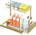 Under Sink Organizer Storage 2-Tier Premium Metal Pull-Out Racks, Height Adjustable, Easy Installation | Kitchen & Bathroom Organizers Pack of 1