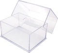 20 Pack Clear Acrylic Card Storage Boxes with Lids – 3 1/2" L x 2 1/2" W x 2" H Baseball Card Storage Box, Sports Card Boxes and Magic Card Storage Box, Playing Card Case – Made in USA