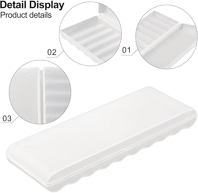 AAA Battery Storage Case Holder Box Battery Plastic Case 10 Slots AA AAA Storage Organizer PP Material Secure Closure Portable Compact Battery Holder Box(AA-10 Slots)