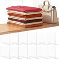 Shelf Dividers for Closet Organization: 12" Tall x 12" Deep Acrylic Shelf Dividers for Clothes Sweater Purse - Clear Closet Organizers and Storage Separators for Shelves, 12Pack