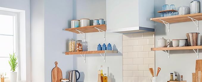 12 Pack L20 x H 12" White Heavy Duty Shelf Brackets with Screws Metal Shelf Brackets Shelf Support Angle Brackets for Shelves L Brackets Heavy Duty Floating Shelf