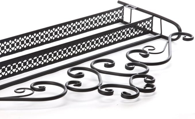 DAZONE DIY Mounted 6 Shelf Nail Polish Wall Rack Organizer Holds 120 Bottles Nail Polish or Essential Oils Black