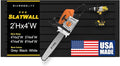 DLDIRECT 24" X 48" - Slatwall Panel Garage Organizer: Heavy Duty Wall Mounted PVC Rack, Interlocking Slat Paneling for Garage Storage, Slotwall Board, Shelves System