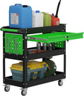 Heavy Duty 3 Tier Tool Cart, Mechanic Metal Rolling Tool Cart with Storage Drawers for Garage Workshop