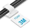 Adhesive Cable Clips White (Large, 45 PCS), Upgraded Wire Clips for Electric Wires, Cord Holders Management Under Desk, Car, Extension Cord, Ethernet Cable, LED Lights