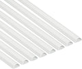 D-Line Half Round Cord Hider, Patented Cable Cover, Hide TV Wall Mount Wires, Raceway for Cords, Decorative Wire Covers, Paintable, Adhesive Cable Concealer - 8X 1.18in W x 0.59in H x 39in L - White