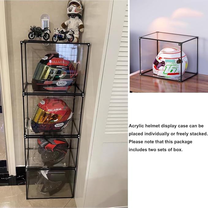 Motorcycle Helmet Storage Rack,Helmet Organize Display Cabinet for Football Helmet, Bike Helmet, Baseball Helmet