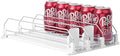 Drink Organizer for Fridge-White Automatic Pusher Glide,12oz 16oz 20oz-Soda Dispenser for Fridge-Holds up to 15 Cans