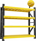 5000lbs78.74,Storage Shelves Garage Metal Shelving Heavy Duty Garage Shelves Adjustable Storage Shelves for Industrial, Factory,41" W X 19.6" D X 78.74" H (Yellow and Black, W78.7*D23.6*H78.7)