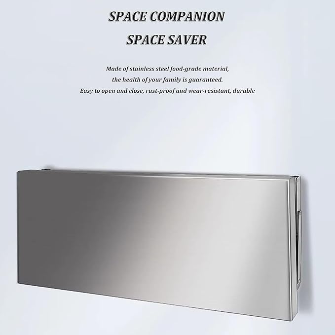Stainless Steel Folding Wall Shelf,Stainless Steel Wall Mount Folding Table, Wall-Mounted Folding Table,for Laundry Room,Kitchen, Restaurant,Folding Design,Space Saving. (Size : L100*W30cm)