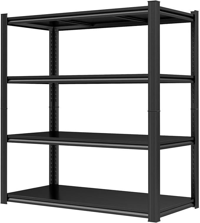 Garage Storage Shelves,5 Tier Shelving Unit, 40 inch Wide, 18” Deep, 78” Tall Organizer Metal Shelf for Basement/Laundry/Pantry Heavy Duty, Adjustable,Easy to Install (4Tier-39"WX18"DX63"H)