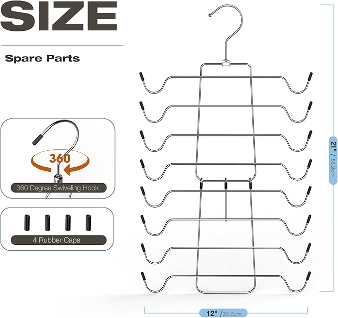 4 Pack Bra Organizer,Tank Top Hangers Space Saving,Closet Organizers and Storage,Bra Hangers for Closet Organizer,Tank Top Hanger for Sport Bras,Camisoles,Bathing Suit,Belt,Tie,etc,Silver