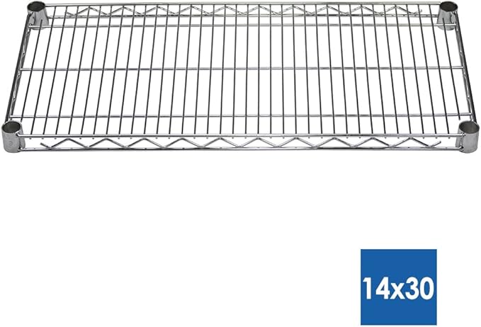 Shelving Inc. 14"d x 30" w x 54" h Chrome Wire Shelving with 5 Tier Shelves, Weight Capacity 800lbs Per Shelf
