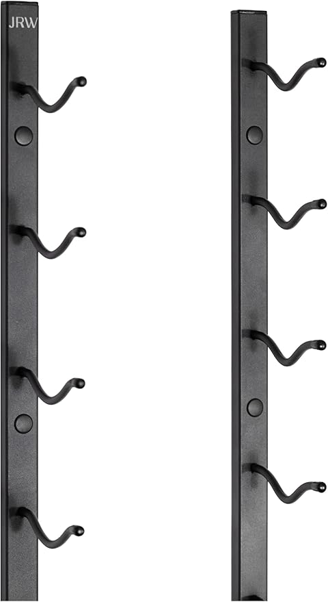 Jagged Ridge Wine Rooms - Premium Wall Mounted Metal Wine Rack - 12 Wine Bottles Holder - Modern Wine Rack, Matte Black - Space Saving for Home, Kitchen, Bar - Designed in Canada by Wine Enthusiasts