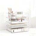 4-Tier Transparent Desktop Organizer with Stackable A4 Document Trays,Ideal for Organizing Desk Accessories,Sticky Notes,and Pens