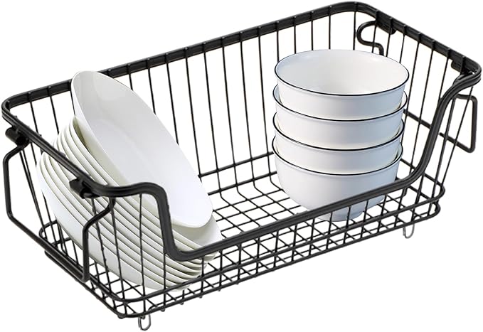 Stackable Storage Basket, Easy Application,32x16x14c, Deep Freezer Bins, Refrigerator Storage Bins, Versatile Organizer, For Chest Freezer Ice Cream Fruits Veggies