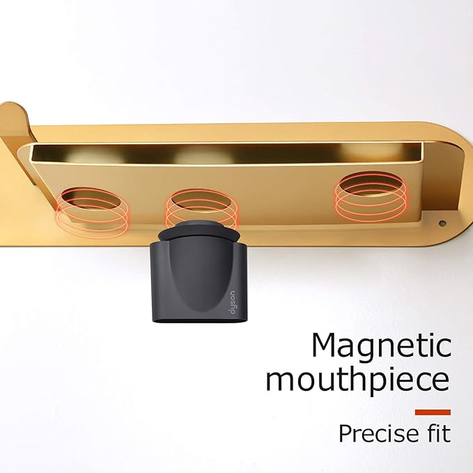 FLE Hair Dryer Holder Wall Mounted with Shelf - Hair Dryer Holder Rack Organizer Compatible for Dyson Supersonic Hair Dryer,Gold