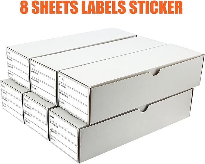 Trading Card Storage Box,8-Pack-6400 Count Corrugated Cardboard Card Box With Mtg/Magic/TCG Storage and Collection,Labels For Card Storage Box