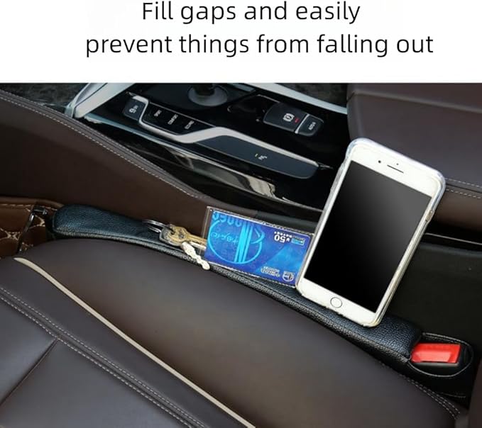 Car Accessories,Car Gap Plug,with Pocket Organizer and Removable Cupholder,Cup Holder for Car,3in1 Car Seat Gap,Prevent Small Items from Falling,Car Seat Gap Storage.(Beige)