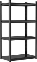 Garage Storage Shelves,4-Tier Metal Shelving Unit, Adjustable, Double-Layer Column with Reinforced Ribs, Heavy-Duty, Capable of Bearing 2400 lbs (45''W*18''D*63''H)