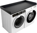 Kaboon Washer Dryer Countertop 58" x 28" Extra Large Version, Melamine Countertop with 3.5" Edge Rails, Laundry Room Organization, Black