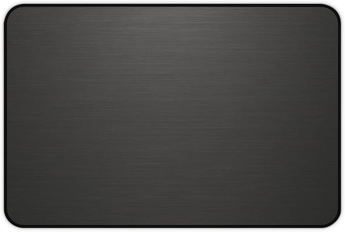 Brushed Metal Texture Desk Mat - Extended Mouse Pad & Desk Pad, Neoprene Surface, Non-Slip Rubber Base, Stitched Edges, Desk Protector for Keyboard & Mouse (Black, 12x18)